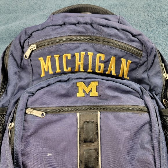 Columbia Michigan Wolverines University Blue Backpack Laptop Protection - Picture 4 of 11